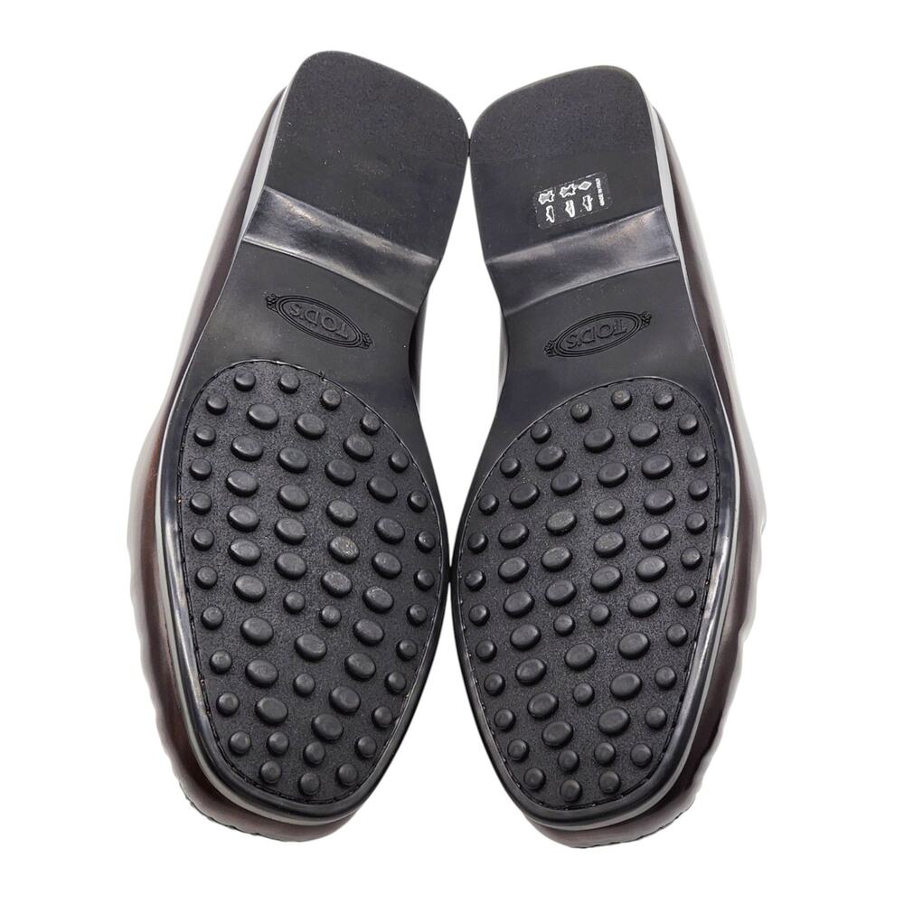 Tod’s City Gommino Leather Loafers Brown UK 7 US 8.5 EU 41.5 - New $695 - Picture 6 of 11